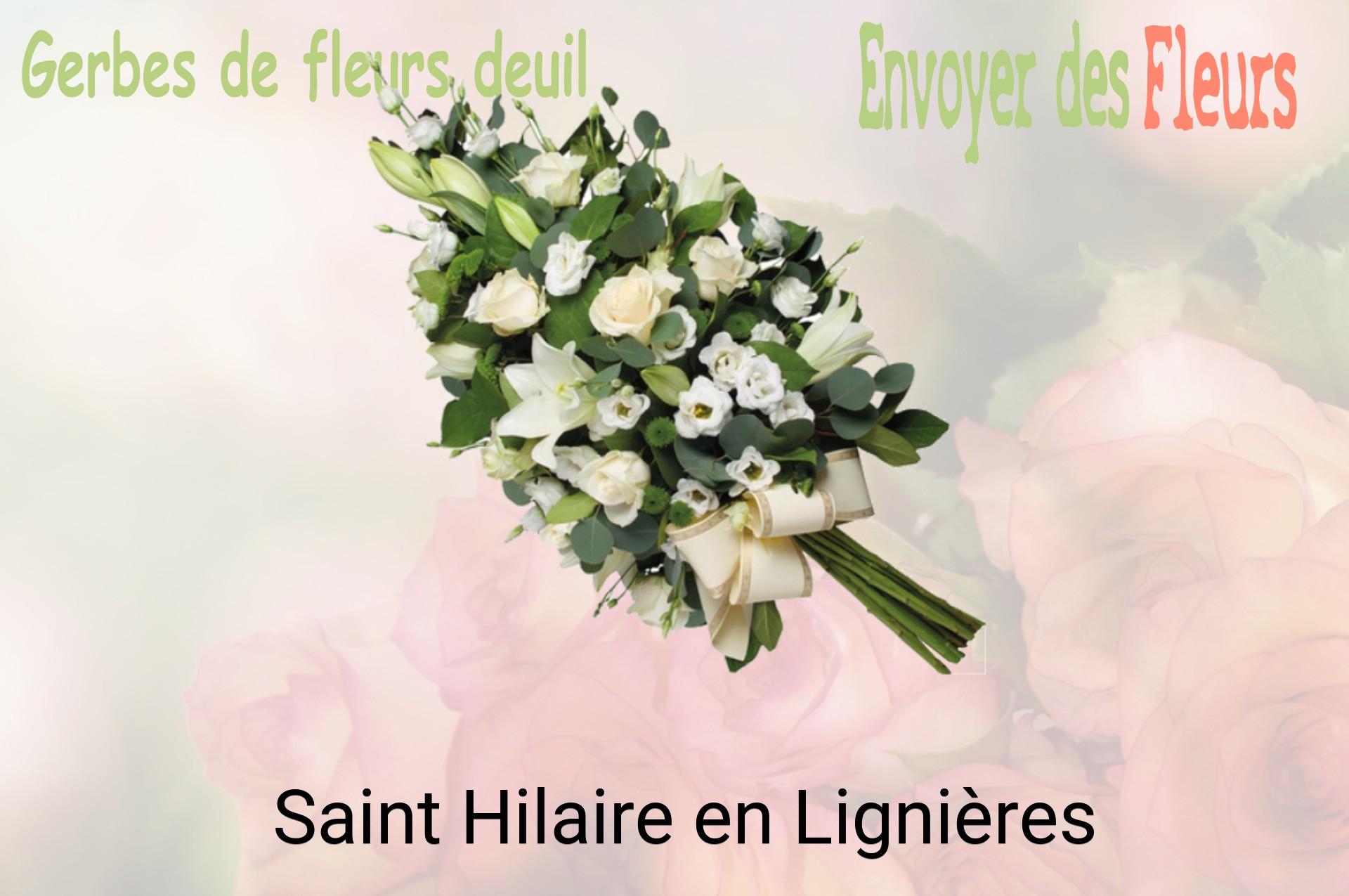 Gerbe de fleurs de deuil livrée à Saint-Hilaire-en-Lignières
